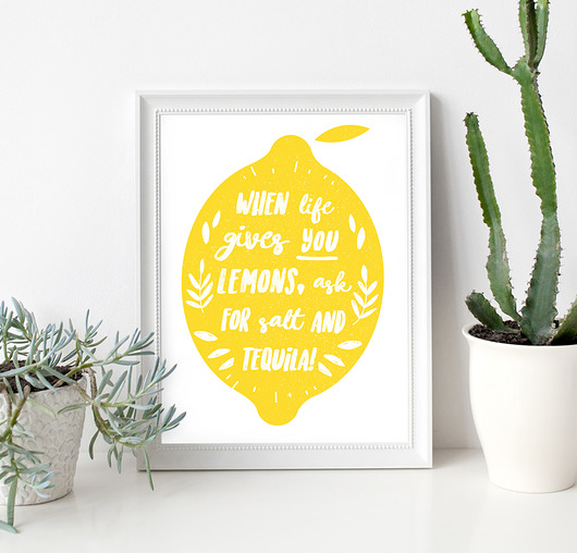Plakat- When life  gives you lemons(...) A3 wejustlikeprints