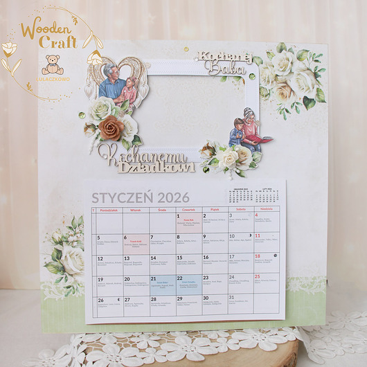 kalendarze i plannery Kalendarz ze zdjęciem, prezent dla babci i dziadka, Dzień Babci 2 GOTOWY