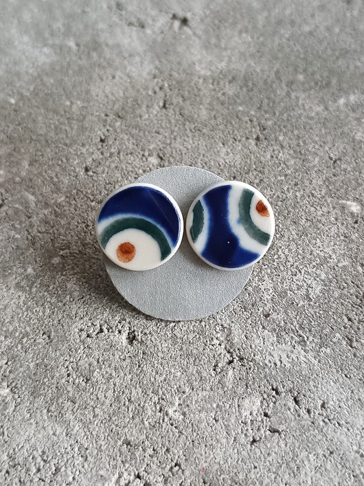 kolczyki ceramiczne Kolczyki ceramiczne Bolesławiec