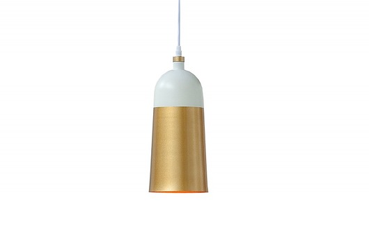 lampy wiszące Lampa wisząca Chica biała złota loft 31cm