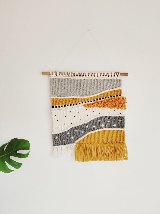 makramy Makrama z wełną