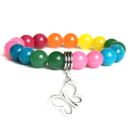 jadeit multicolor & motylek kaktusia