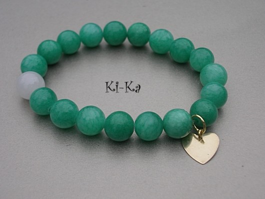 Mint and gold  - bransoletka KiKa pracownia