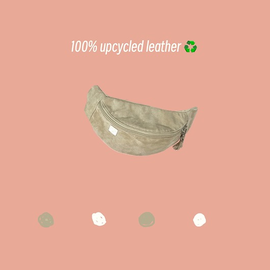 saszetka nerka Nerka z beżowego zamszu 100% upcykling La Rambla 2