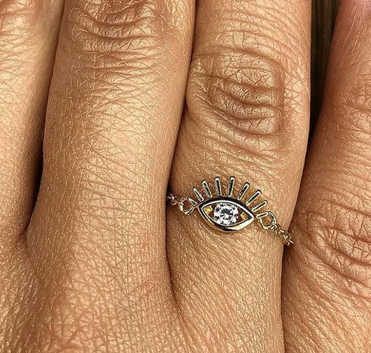 pierścionki - różne Cudne oko pierścionek regulowany