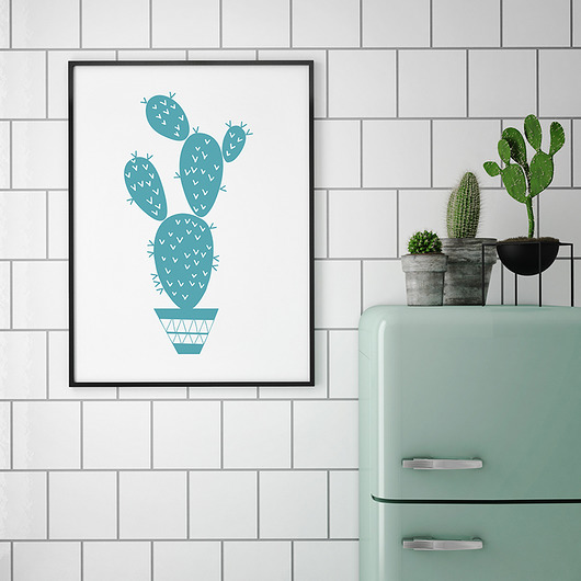 plakat. kaktus (format A3) Love Life and Forest