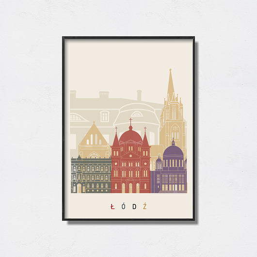 Łódź grafika minimalistyczna Pas De LArt