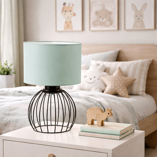 lampy do pokoju dziecka Mała lampka nocna z drucianą podstawą NASHVILLE KIDS do pokoju dziecięcego