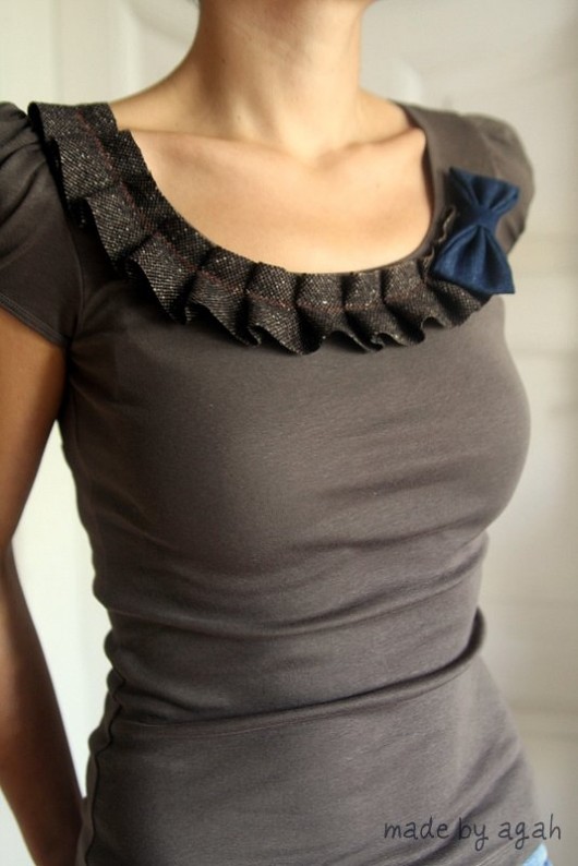 36 Tweed Ruffle & Denim Bow made by agah