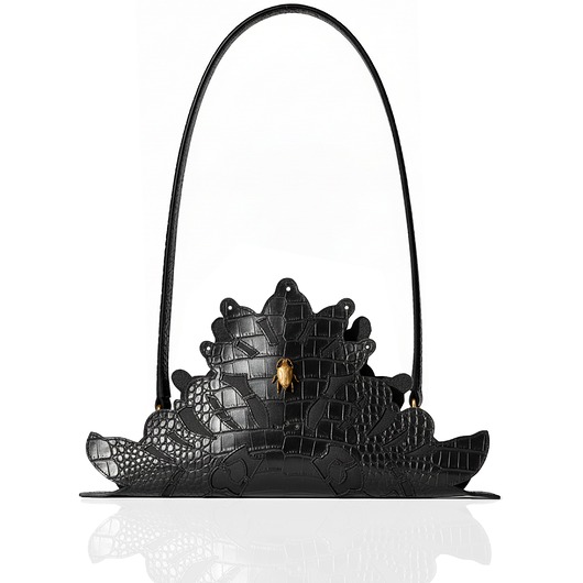 torby na ramię Torebka 'NESPOON' czarna croco skórzana na ramię