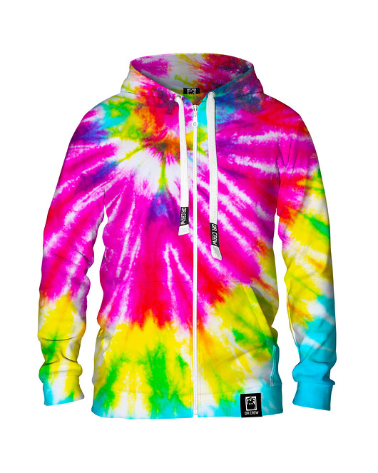 bluza z kapturem damska Damska Bluza Expres Zamek DR.CROW Tie Die Colorful
