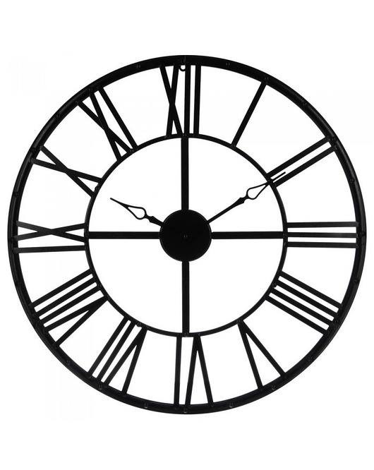 Zegar Metalowy Vintage 70 cm Czarny MIA home