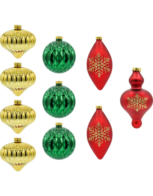 bombki Bombka choinkowa: Szklane bombki: tradycyjny zestaw kolorów