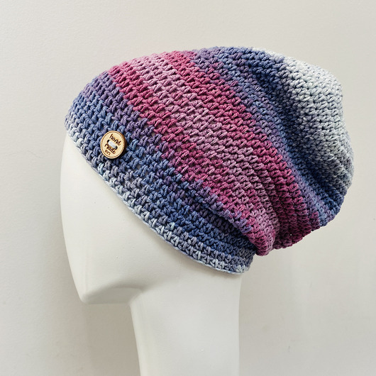 czapki damskie Czapka przejściowa cienka beanie smerf bawełna