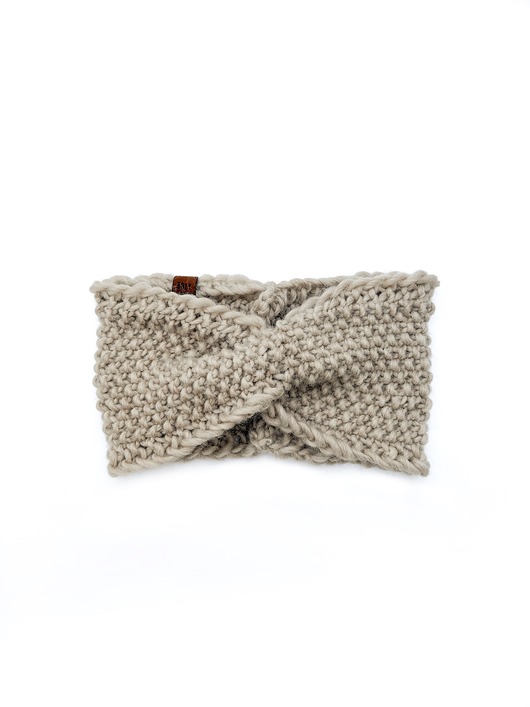 opaski do włosów Lekka wełniana opaska beżowa przejściowa