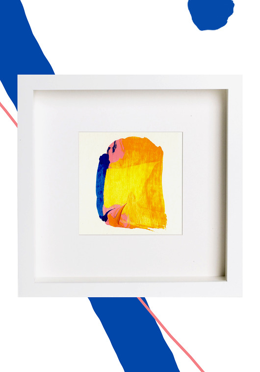 obrazy Obraz abstrakcja w ramce 27x27. Blood orange