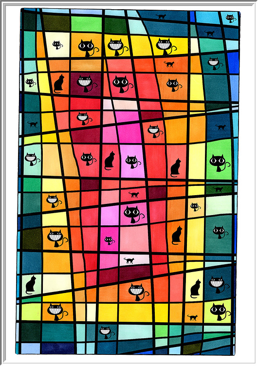 grafiki i ilustracje 56. KOCIE MIASTO - rysunek, plakat.