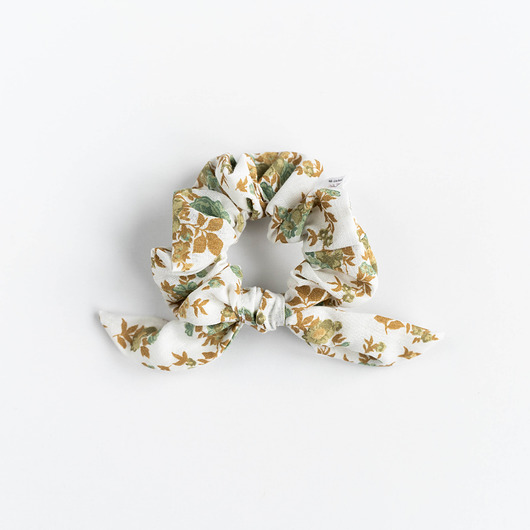 Scrunchie/frotka FLOWER WHITE wu handmade