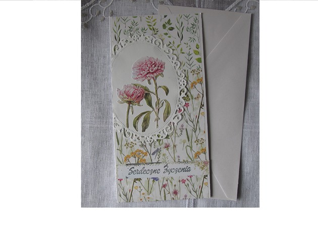 kartki scrapbooking Łąka