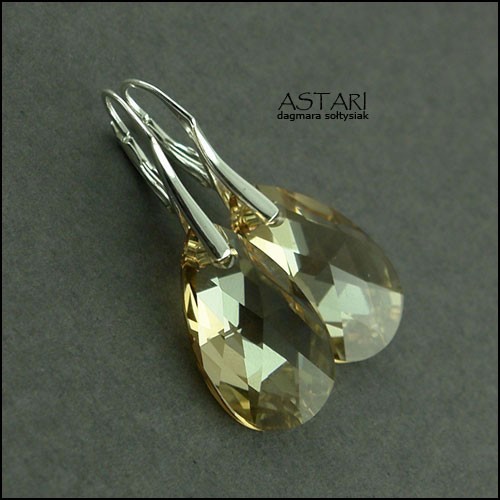 kryształ SWAROVSKI I SREBRO - GOLDEN SHADOW Astari