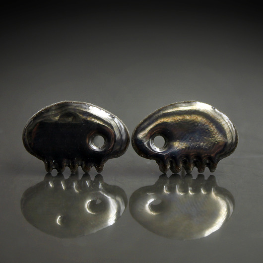 kolczyki ceramiczne ROBAKI /stal chirurgiczna/