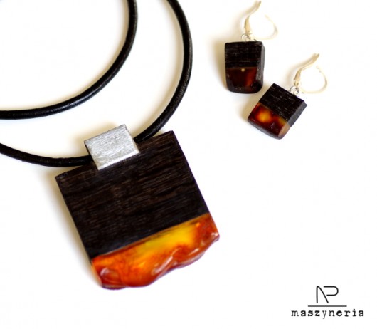 Wood&Amber Komplet Czarny Dąb Maszyneria