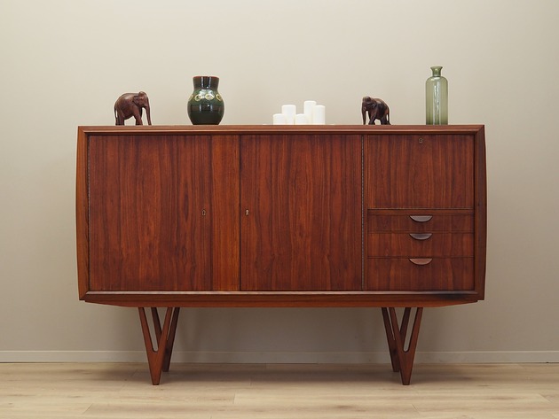 komody i szafki Highboard tekowy, duński design, lata 60, designer: Kurt Østervig