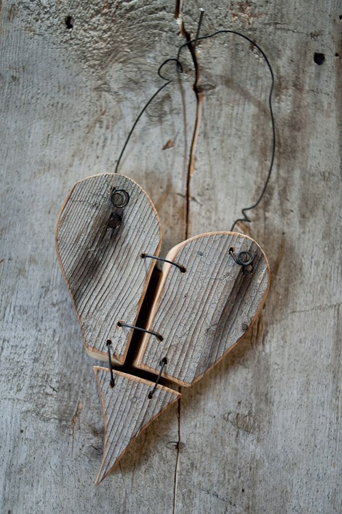 &quot;Patched heart &quot; - serce na Walentynki i love nature