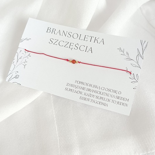 bransoletki na sznurku Bransoletka szczęścia czerwona czerwony sznurek