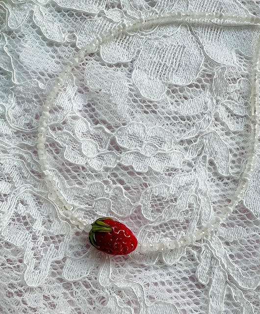 chokery Naszyjnik Choker Poziomka