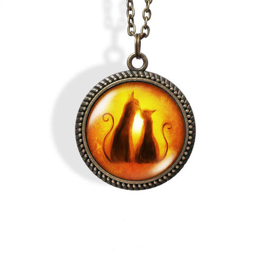 wisiory Medalion - Kotki - brąz