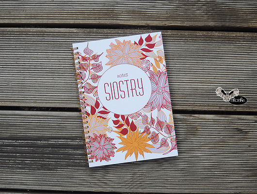 notes Siostry w czerwone kwiaty Sowia Aleja