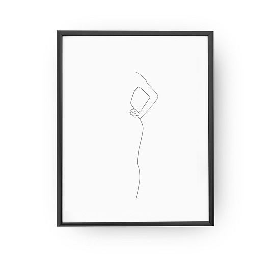Plakat Kobieca połowa ciała, Złota folia ZlotePlakaty