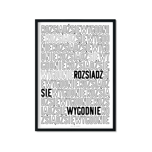 Plakat do łazienki rozsiądź się wygodnie Love The Journey
