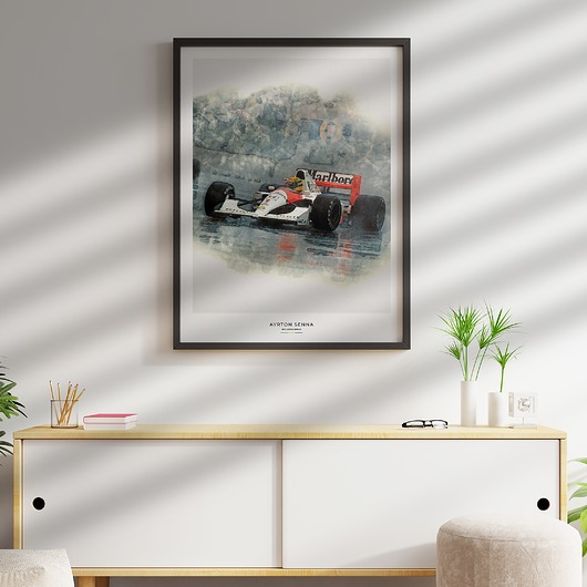 plakaty Plakat Tory wyścigowe - Ayrton Senna