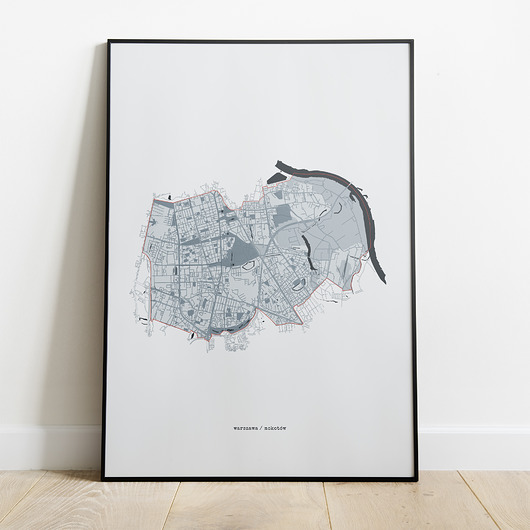 Plakat dzielnice - Warszawa / Mokotów Peszkowski Graphic