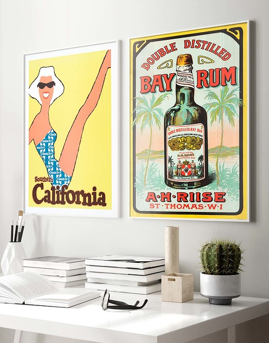 plakaty ZESTAW PLAKATÓW  wakacje retro