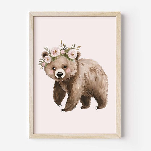 obrazy i plakaty do pokoju dziecięcego Kolekcja leśne zwierzęta nr 1  Plakaty Na Ścianę Dla Dzieci