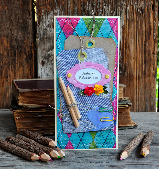 kartki scrapbooking Dla nauczyciela