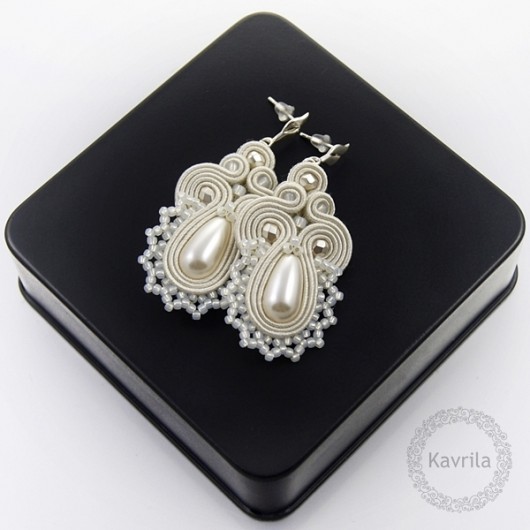 kolczyki soutache lace wedding kavrila