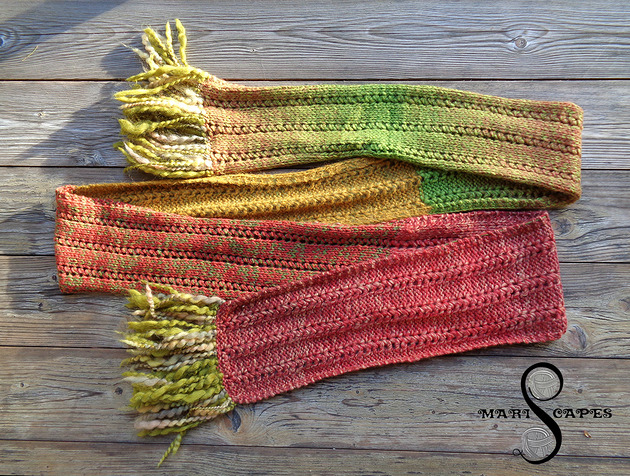 szale damskie UNIKAT szalik XXL "Bright Autumn Day" - 300 cm