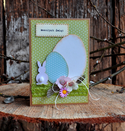 kartki wielkanocne Kartka wielkanocna eko