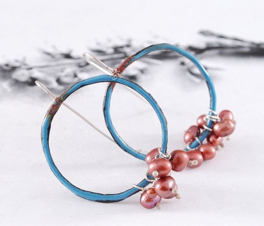 BLUE  & PEARL &#8211; kolczyki Dorota Oyrzanowska