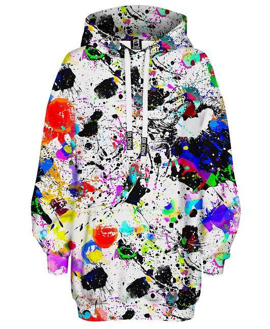 bluza z kapturem damska Bluza Oversize Tunika DR.CROW Splash