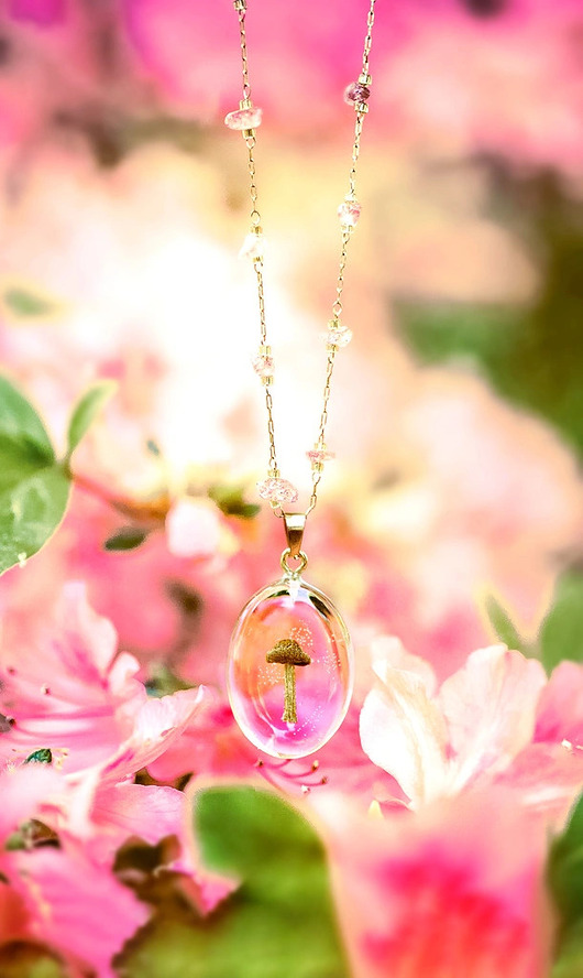 złote naszyjniki Naszyjnik z grzybkiem