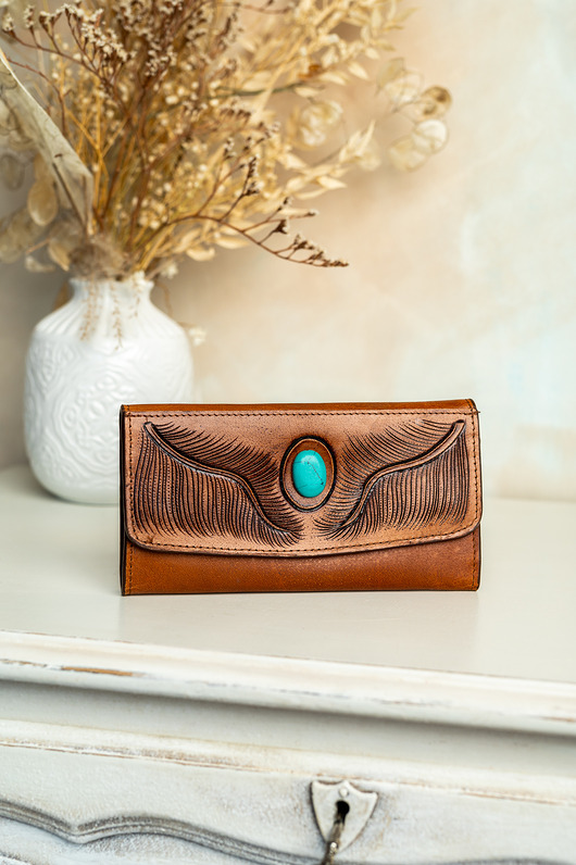 portfele męskie Portfel skórzany ręcznie robiony Dilwar