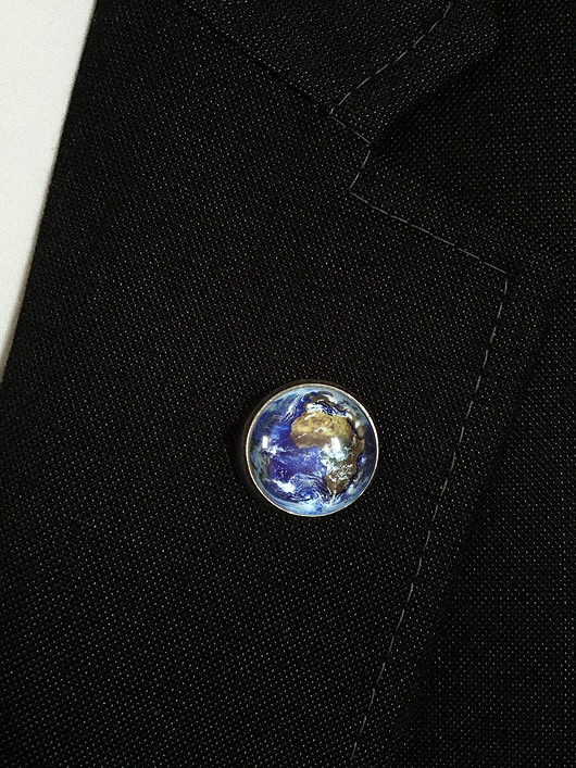 biżuteria męska Ziemia - wpinka do marynarki - 0104