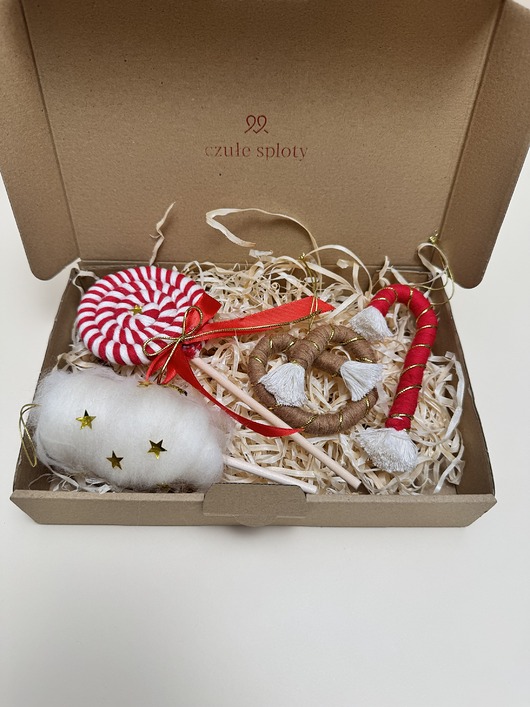 ozdoby choinkowe Zestaw 4 słodkich ozdób choinkowych