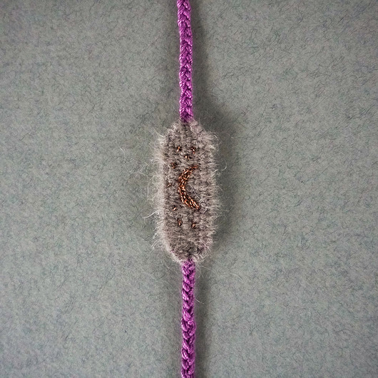 bransoletki - inne Tkana na krośnie bransoletka handmade - księżyc