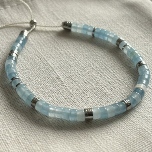 bransoletki z kamieni naturalnych Bransoletka z kamieniami naturalnymi Spokój: Akwamaryn z Hematytem